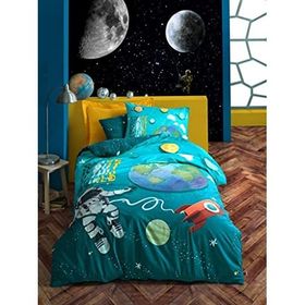Cotton Box Genç Odası Major Turkuaz Tek Kişilik Nevresim Takımı