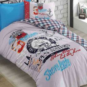 Cotton Box Genç Odası Major Turkuaz Tek Kişilik Nevresim Takımı