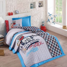 Cotton Box Genç Odası Major Turkuaz Tek Kişilik Nevresim Takımı