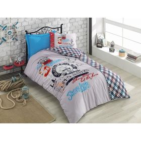 Cotton Box Genç Odası Major Turkuaz Tek Kişilik Nevresim Takımı