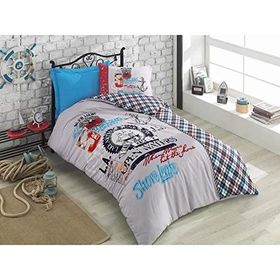 Cotton Box Genç Odası Major Turkuaz Tek Kişilik Nevresim Takımı