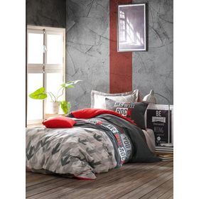 Cotton Box Genç Odası Rock Kırmızı Tek Kişilik Nevresim Takımı