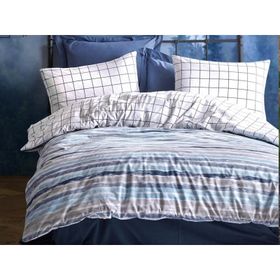 Cotton Box Grace Mavi Ranforce Çift Kişilik Nevresim Takımı