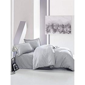 Cotton Box Gri Elegant Seri Saten Çift Kişilik Nevresim Takımı