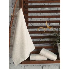 Cotton Box Güpürlü Krem 30x50 cm 3'lü Havlu Set