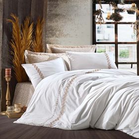 Cotton Box İnes Bej Çift Kişilik Nevresim Takımı