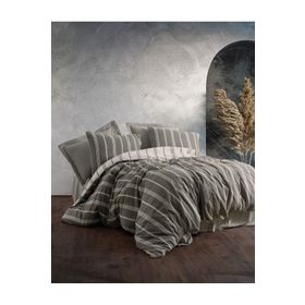Cotton Box Jamira Smooth Çift Kişilik Haki 200x220 cm Nevresim Takımı