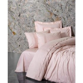 Cotton Box Jana Pembe 200 x 220 cm Çift Kişilik Jakarli Saten Nevresim Takımı