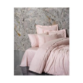 Cotton Box Jana Pudra Jakarlı Saten Çift Kişilik Nevresim Takımı