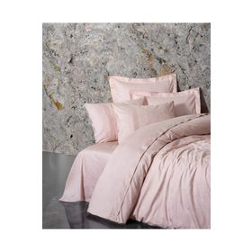 Cotton Box Jana Pudra Jakarlı Saten Çift Kişilik Nevresim Takımı