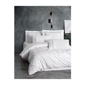 Cotton Box Josina Beyaz Classic Çift Kişilik 200x220 cm Nevresim Takımı