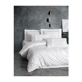 Cotton Box Josina Beyaz Classic Çift Kişilik 200x220 cm Nevresim Takımı