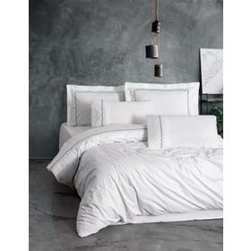 Cotton Box Josina Beyaz Classic Çift Kişilik 200x220 cm Nevresim Takımı