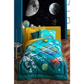 Cotton Box Junior Little Astronaut Turkuaz Tek Kişilik Uyku Seti