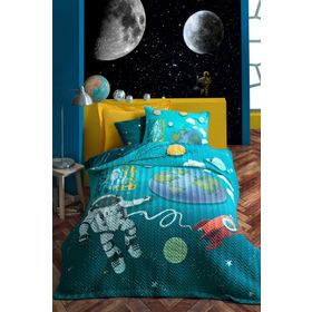 Cotton Box Junior Little Astronaut Turkuaz Tek Kişilik Uyku Seti