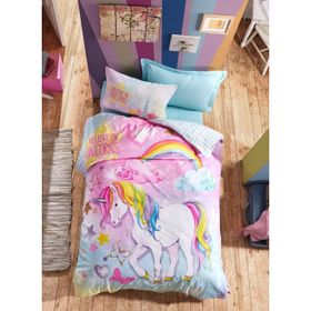 Cotton Box Junior Ranforce Carsafi Lastikli Tek Kisilik Nevresim Takimi-Dream Mint