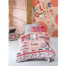 Cotton Box Junior Selfie Kırmızı Tek Kişilik Nevresim Takımı