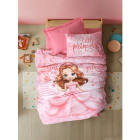 Cotton Box Junior Tek Kişilik Lastikli Çarşaf Gimbiya Pembe Nevresim Takımı