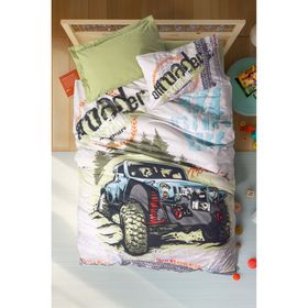 Cotton Box Junior Tek Kişilik Lastikli Çarşaflı Adventure Yeşil Nevresim Takımı