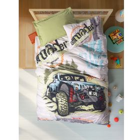 Cotton Box Junior Tek Kişilik Lastikli Çarşaflı Adventure Yeşil Nevresim Takımı