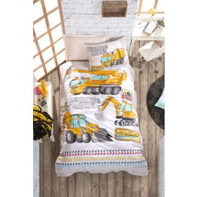 Cotton Box Junior Track Turkuaz Lastikli Çarşaflı Tek Kişilik Nevresim Takımı