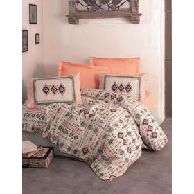 Cotton Box Kateri Somon Etnich Çift Kişilik 200x220 cm Nevresim Takımı