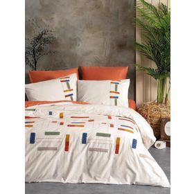 Cotton Box Katy Tarçın Puff Nakışlı Ranforce Çift Kişilik Nevresim Takımı