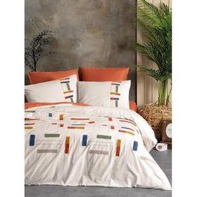 Cotton Box Katy Tarçın Puff Nakışlı Ranforce Çift Kişilik Nevresim Takımı