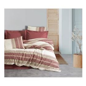 Cotton Box Kenway Bordo Line Çift Kişilik Nevresim Takımı