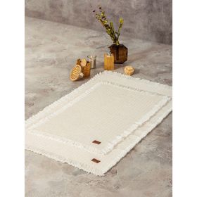 Cotton Box Krem 75x125+60x90 cm Klozet Takımı Bath Rug Set