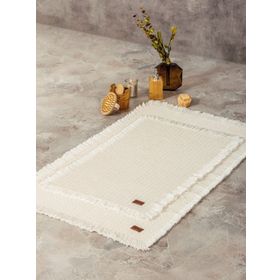 Cotton Box Krem 75x125+60x90 cm Klozet Takımı Bath Rug Set