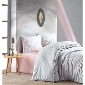 Cotton Box Linda Gri Çift Kişilik Nevresim Takımı