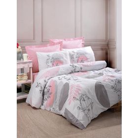 Cotton Box Line Art Pretty Pembe Çift Kişilik Nevresim Takımı