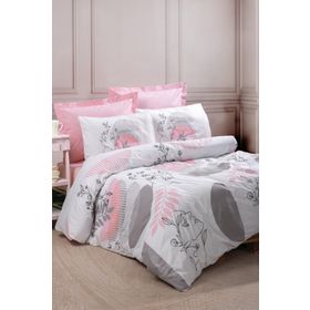 Cotton Box Line Art Pretty Pembe Çift Kişilik Nevresim Takımı