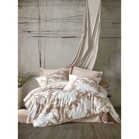 Cotton Box Loren Saten Bej Çift Kişilik 240x260 cm Nevresim Takımı