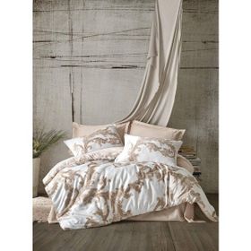 Cotton Box Loren Saten Bej Çift Kişilik 240x260 cm Nevresim Takımı
