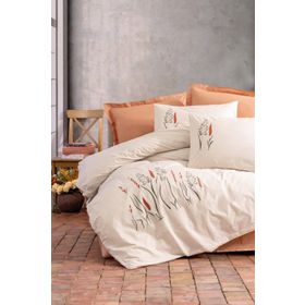 Cotton Box Maia Karamel Nakışlı Ranforce Çift Kişilik Nevresim Takımı