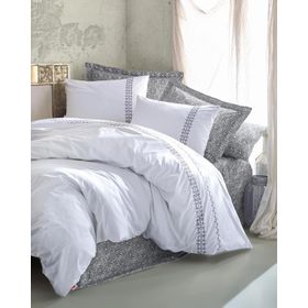 Cotton Box Majestic Seri Paola Gri Çift Kişilik Nevresim Takımı