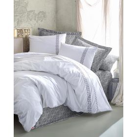 Cotton Box Majestic Seri Paola Gri Çift Kişilik Nevresim Takımı