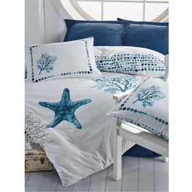 Cotton Box Maritime Çift Kişilik Star Lacivert Nevresim Takımı