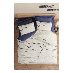 Cotton Box Maritime Larum Lacivert Çift Kişilik 200x220 cm Nevresim Takımı