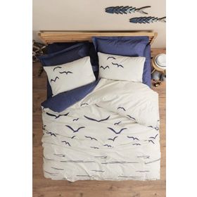 Cotton Box Maritime Larum Lacivert Çift Kişilik 200x220 cm Nevresim Takımı