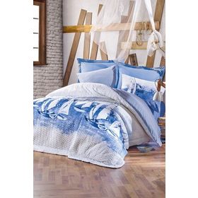 Cotton Box Maritime Pusla Mavi Tek Kişilik Nevresim Takımı