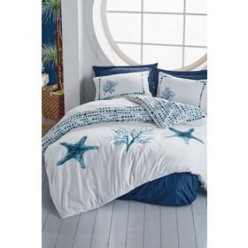 Cotton Box Maritime Tek Kişilik Star Lacivert Nevresim Takımı