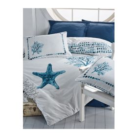 Cotton Box Maritime Tek Kişilik Star Lacivert Nevresim Takımı