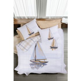 Cotton Box Maritime Wind Bej Tek Kişilik Nevresim Takımı