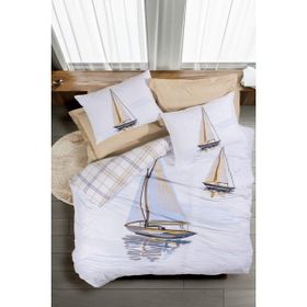 Cotton Box Maritime Wind Bej Tek Kişilik Nevresim Takımı