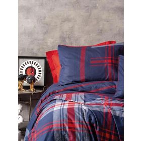 Cotton Box Masculine Abel Kırmızı Tek Kişilik 160x220 cm Nevresim Takımı
