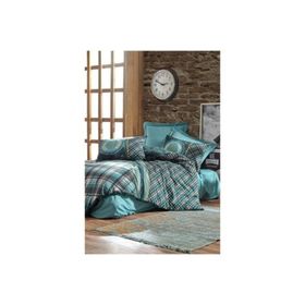 Cotton Box Masculine Enrico Petrol Çift Kişilik Nevresim Takımı