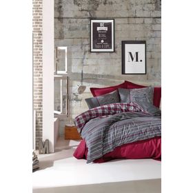 Cotton Box Masculine Jonas Bordo Tek Kişilik Nevresim Takımı